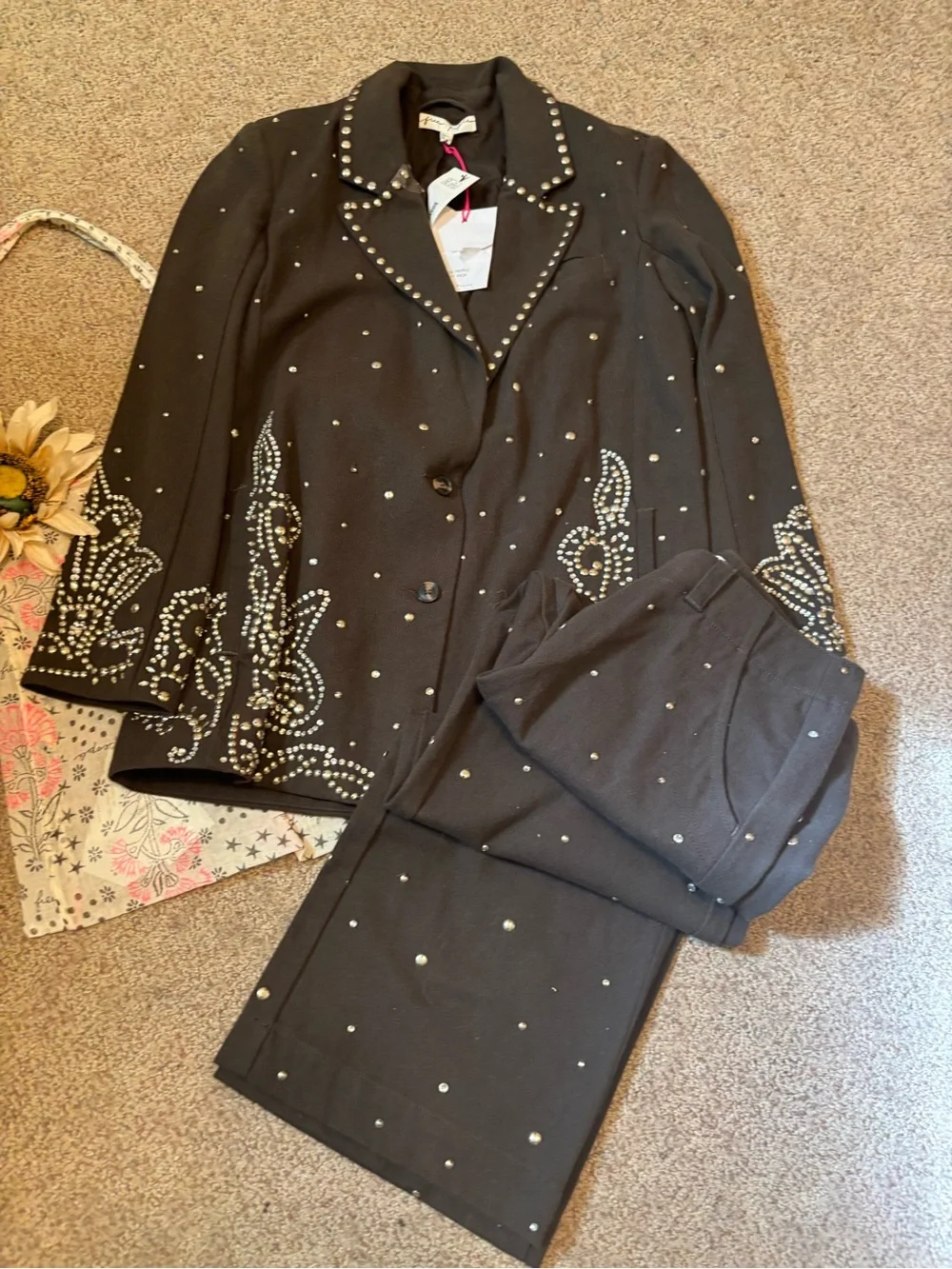 🆕Bnwt Free People Embellished Suit set